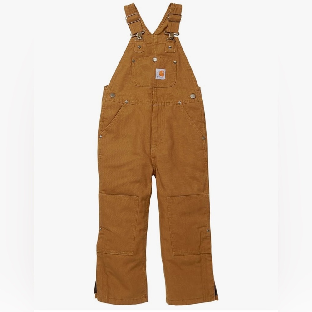 Carhartt Kids Tan/Brown Duck Bib Overalls
